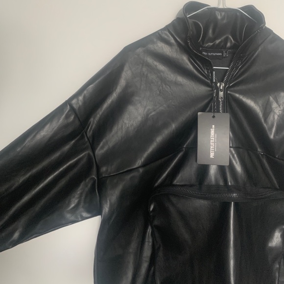 Leather over sized zip up jacket - Picture 2 of 4